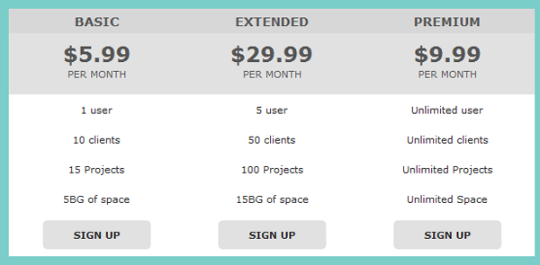 CSS Pricing Table 3